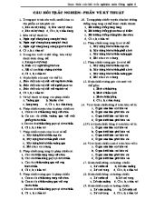 Câu hỏi trắc nghiệm môn Công nghệ 8 - Phần Vẽ kỹ thuật